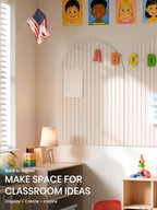 Large Arched Felt Bulletin Board 35.4''×23.6'', Oatmeal - Image 7