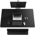 Mydours 48"x28" XXL Large PU Leather Desk Mat, Gaming Mouse Pad, (Black) by Mydours