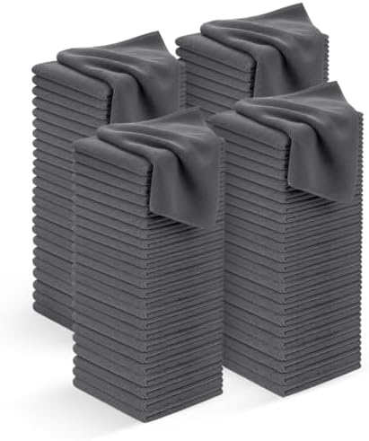 Avalon Towels Microfiber Cleaning Cloths (Value Pack of 100) - Size 12 x 12 Inches, Highly Absorbent Cleaning Rags, Lint Free, Reusable and Washable, Microfiber Towels for Cars by AvalonTowels
