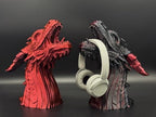 Dragon Headphone Stand, Dragon Headphones Holder, Dragon Statue, Gamer Gift, Headphones Stand for Gamers (Black & Red Nebula, Regular (12" Tall)) - Image 3