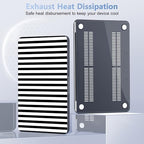 4-in-1 Hard Case for MacBook Neo 13 (A3404), Black & White Stripes - Image 4