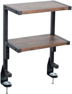 VIVO Vintage Brown Clamp-on 13 inch 2-Tier Desk Shelf, STAND-SHELF2C-N by VIVO