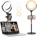 8 inch Desk Ring Light with Stand for for Video Conference,Adjustable Zoom Lighting for Computer, Circle Light for Video Recording, Video Calls, Online Class, Live Streaming, Podcast by Yarrashop
