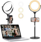 8 inch Desk Ring Light with Stand for for Video Conference,Adjustable Zoom Lighting for Computer, Circle Light for Video Recording, Video Calls, Online Class, Live Streaming, Podcast by Yarrashop