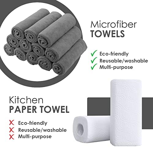 Avalon Towels Microfiber Cleaning Cloths (Value Pack of 48) - Size 16 x 16 Inches, Highly Absorbent Cleaning Rags, Lint Free, Reusable and Washable, Microfiber Towels for Cars - Image 3