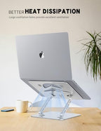 Z-Shaped Laptop Stand for Desk Fits 10"-16" Notebook, Silver - Image 4