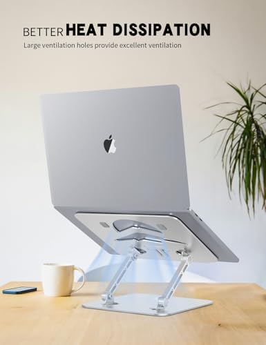 Z-Shaped Laptop Stand for Desk Fits 10"-16" Notebook, Silver - Image 4