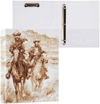 Cowboy Brown 3 Ring Binders 1.5 Inch Clear View Three Ring Binders Versatile Binder for Work School Office Supply 1 Pack - Image 3