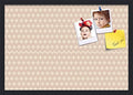 PinPix 26x18 inch Cork Bulletin Board. This Decorative Framed Pin Board Comes with Diamond Pattern in Light Pink and Cream Design and Satin Black. Ideal for Home, Office Decor or School (PinPix-294) by PinPixBulletinBoards