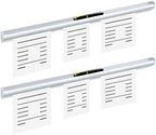 Henoyso 2 Pcs Restaurant Ticket Holder 16/18/24/28/30/32/40/44" Slide Check Rack Receipt Holder Aluminum Silver Order Ticket Rack for Commercial Kitchen Office Cafes Pubs Bar(28 Inch,Pen Slot) by Henoyso