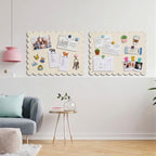 Gueevin 3pack Magnetic Board for Wall 16.1" x 13" Magnet Bulletin Board to Display Scalloped Magnetic Letters, Numbers, Notes for Refrigerator, Cubicle, Cabinet, Come with Tapes and Screws (White) - Image 5