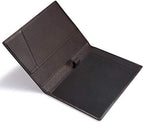 HISCOW Slim Leather Junior Padfolio, 5x8 Notepad Cover, Pebbled Coffee - Image 3