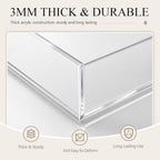Novabright Acrylic Desk Organizer Letter Tray Set of 2, Tabletop Desktop File Holder for Storage Paper Letters Folders Notebooks, Clear Stackable Paper Tray for Office Copy Print - Image 4