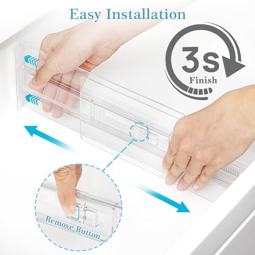 Vtopmart 4" High Drawer Dividers for Clothes, 13"-22" Adjustable, 8 pack - Image 6