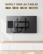 in Wall Cable Management Kit for TV, Recessed Outlet for Low Voltage Cables, TV Cable Hider Wall Kit, Cord Hider for Wall Mount TV, Wall Cable Management Box for Home & Office, Black - Image 2