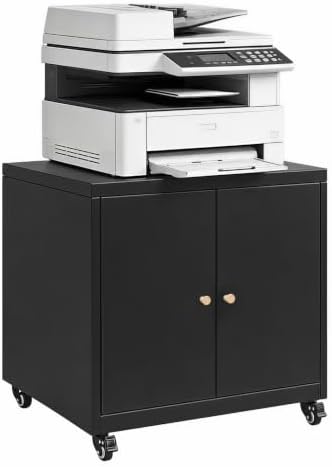 23.6" H Metal Printer Cabinet with Storage & Adjustable Shelf by Unknown