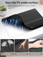 3-in-1 Ergonomic Keyboard Stand with Wrist Rest & Mouse Pad Set, Black - Image 6
