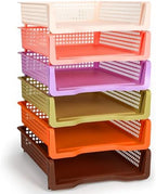 Tenceur 6 Pcs Turn in Trays Classroom, Classroom Baskets,Terrazzo Colors by Tenceur
