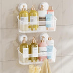 TAILI Shower Caddy Suction Cup Bathroom Organizer Shelves Frosted Clear 2pack by TAILI