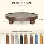 EOSAHR Acacia Wood Display Riser: Pedestal Stand for Home Decor, Dark Brown - Image 6