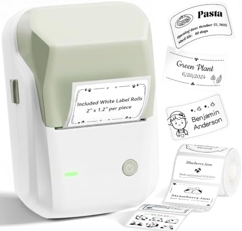 NIIMBOT B1 Label Maker, 2Inch Bluetooth Label Printer for Home, Green by NIIMBOT%C2%AE