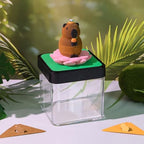 3D Calendar 2027, Desk Time Piece Calendar 2027,Tear-Away 3D Paper Art Notepad w LED Lights,Creative 3D Memo Artsy Pad Calendars, DIY Paper Carving Gift (Capybara) - Image 3
