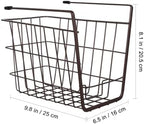 PRETYZOOM 2 Pack Under Shelf Wire Basket, Under Cabinet Hanging Metal Storage Basket, Space-Saving Organizer Solution for Kitchen, Bathroom, Bookshelf, Office, Desk (10x6.5x8 inch) - Image 4