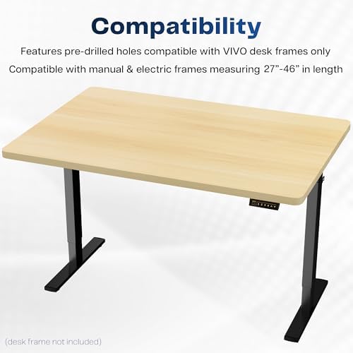 VIVO Light Wood 48 x 30 in Solid Table Top, DESK-TOP48-30C - Image 4