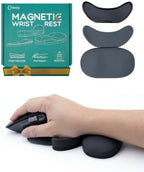 Height-Adjustable Mouse Wrist Rest, Magnetic Palm & Wrist Gliding Support by Unknown