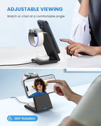 Wireless Charger Magnetic for Apple Devices - JoyGeek 3 in 1 Foldable Charging Station for Magsafe Compatible with iPhone 16 15 14 13 12 Pro Max Plus, Apple Watch 10 9 8 7 6 5 4 SE, AirPods 4/3/2/Pro - Image 5