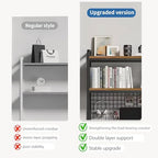 Desk Shelf Bookcase 1-Tier Metal Desktop Bookshelf Hutch with Grid Panel and DIY design possible Multipurpose Storage Organizer Display Rack for Dorm Office Home Computer Desk(Black 21.7"×7.9"×38.6") - Image 6