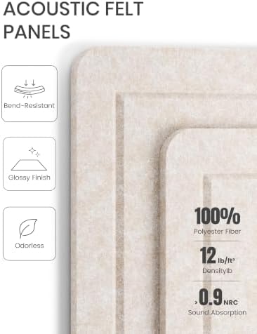 Large Arched Felt Bulletin Board 35.4''×23.6'', Oatmeal - Image 5