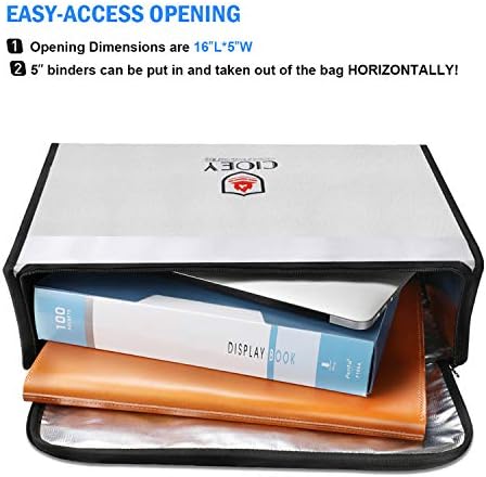 Fireproof Document Bag - Fireproof Box [Thermal Insulated] Fireproof Safety Boxes for Home Large Fireproof Bag Lockable Zipper Fireproof Safe Box Home Safes Fireproof Waterproof Fireproof Money Bag - Image 4