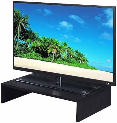 Convenience Concepts 121041CH Designs2Go Small TV/Monitor Riser for TVs up to 26" Small TV/Monitor Riser Small, Black - Image 3