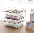 SANRUI Acrylic Paper Organizer Letter Tray, 5 Tier Enlarged File Holder - Image 4