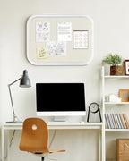 Arched Linen Bulletin Board,Large Pin Board for Walls,17.7"x23.6",White - Image 5