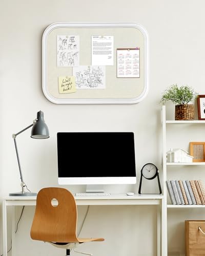 Arched Linen Bulletin Board,Large Pin Board for Walls,17.7"x23.6",White - Image 5