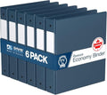 Premium Economy 3-Ring Binder, Spine Label, 1.5" Round Rings, Navy Blue 6Pk by DAVISGROUP