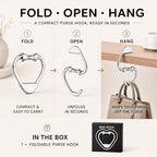 Bow Purse Hook For Table, Folding Purse Hanger, Desk Purse Hook Bag Hook - Image 4