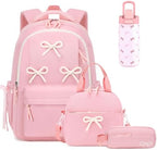 4PCS Bow Backpack for Girls with Insulated Water Bottle by Unknown