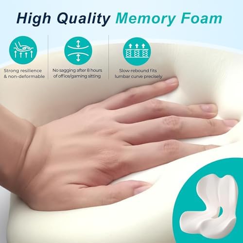 Seat Cushion for Office Chair, Ergonomic Cushion with Lumbar Support Pillow - Image 4