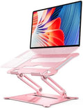 Urmust Adjustable Laptop Stand for Desk, 10-15.6“ Laptop Riser, Pink by Urmust
