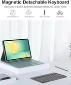 Keyboard Case for Samsung Galaxy Tab S10 FE+ Plus 13.1'' 2025, Detachable Galaxy Tablet S10FE+ Case with Keyboard 13.1inch, Protective Cover with S Pen Holder for Samsung Tab S10FE Plus Keypad, Green - Image 5