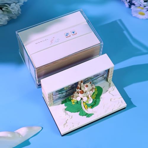 3D Calendar 2027, Unique 3D Memo Pad Tear Away Time Piece Calendar, Fun DIY Paper Carving Art 3D Desk Calendar Notepad Gift for Christmas, New Year (Sky City) - Image 7
