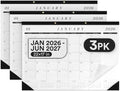 2026 Desk Calendar Large 22x17 Runs Until June 2027 Work Calendar with To-do List & Notes Yearly Preview 18 Months With Plastic Cover Desk Calendar 2025-2026 Large 22x17 Black White With Protective Cover Bulk Planner for Home School Office Pad Calendar... by E-CLIPSUSA