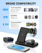 3-in-1 Charging Station for Samsung, Foldable Wireless Charger Stand - Image 2