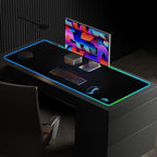 Cacoy 48"x20" RGB XXL Large Gaming Mouse Pad, LED Lighting Mouse Mat, Black - Image 5
