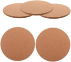 5pcs Round Cork Coasters Heat Insulated Non Slip Drinking Pads by SHOWERORO