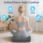 Seat Cushion, Memory Foam Office Chair Cushion, Gray, X-Large - Image 6