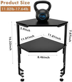 2-Tier Corner Clamp On Desk Shelf for Home Office Gaming Room - Image 2